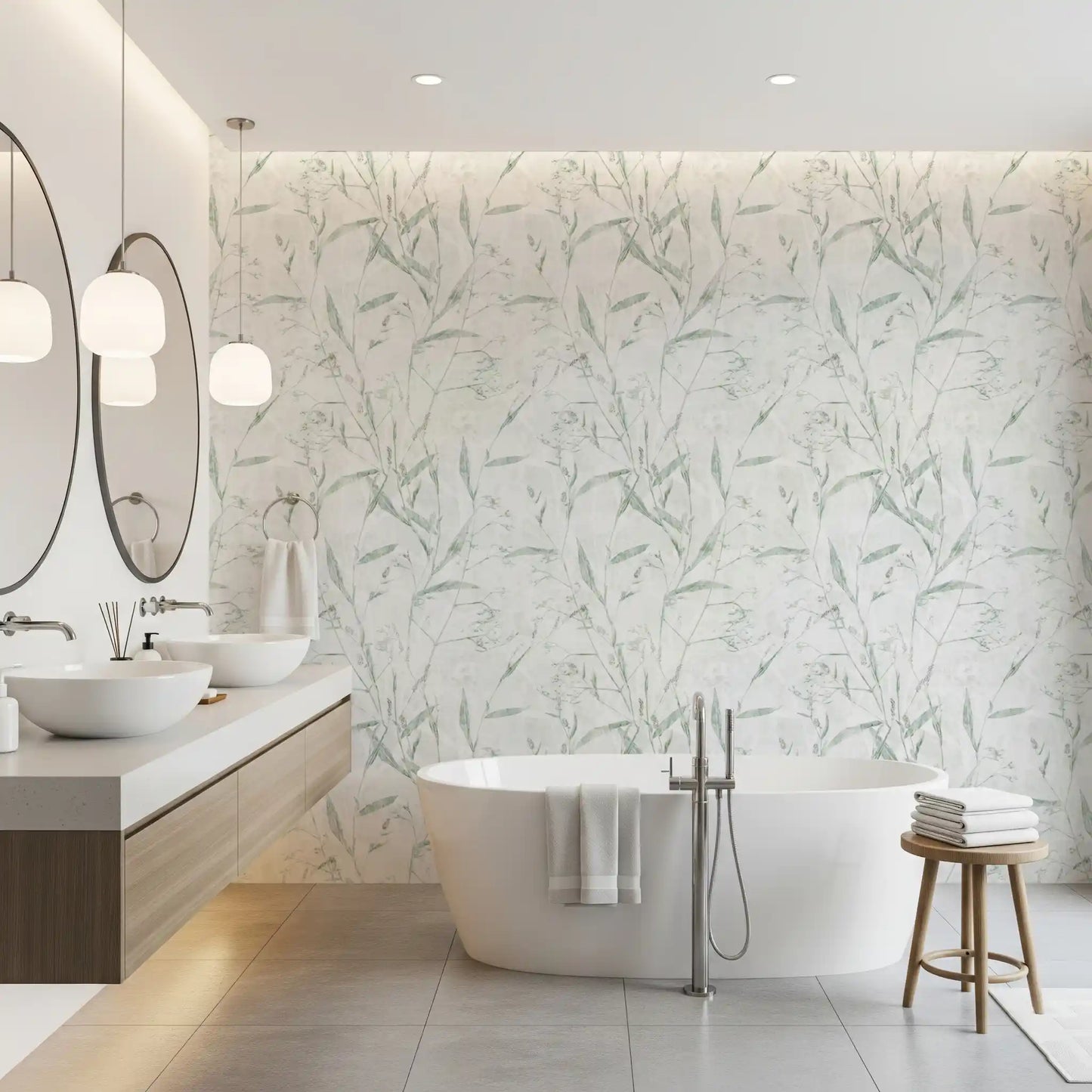Ethereal Meadow Botanical Wallpaper⁠