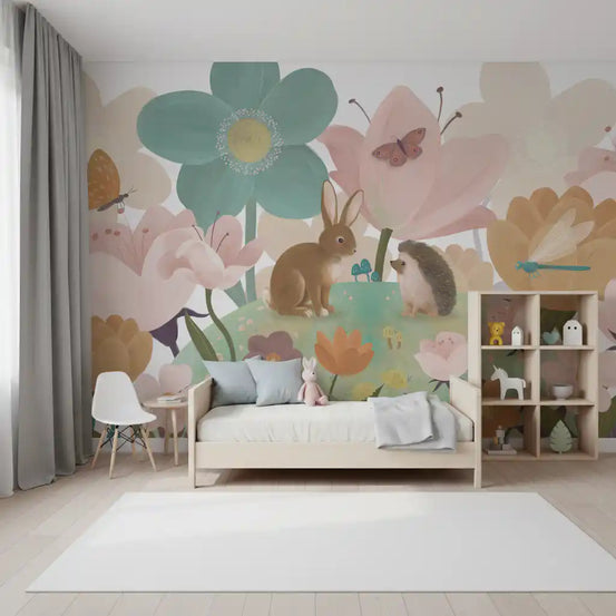 Wandbild „Wiesenfreunde und Gartenblüten“