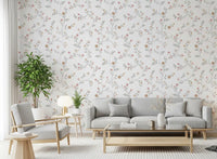 Dainty Pastel Floral Trails Wallpaper⁠