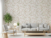 Botanische Tapete mit Wildblumen-Illustration einer Wiese