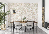 Botanische Tapete mit Wildblumen-Illustration einer Wiese