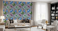 Royal Gemstones, Blau-Pastell-Tapete