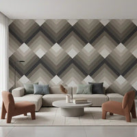 Tapet med tonalt chevron-mønster