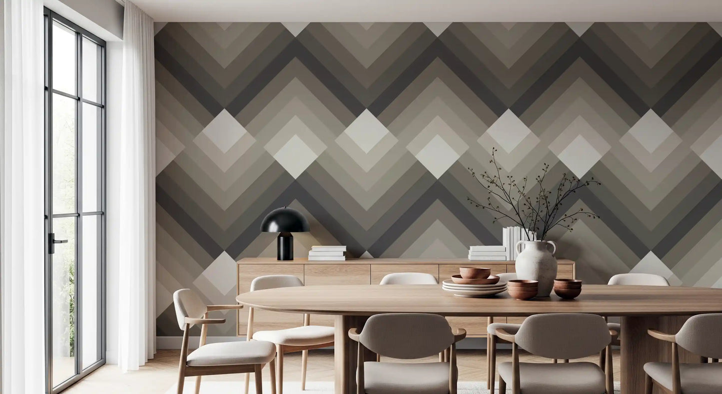 Tapet med tonalt chevron-mønster