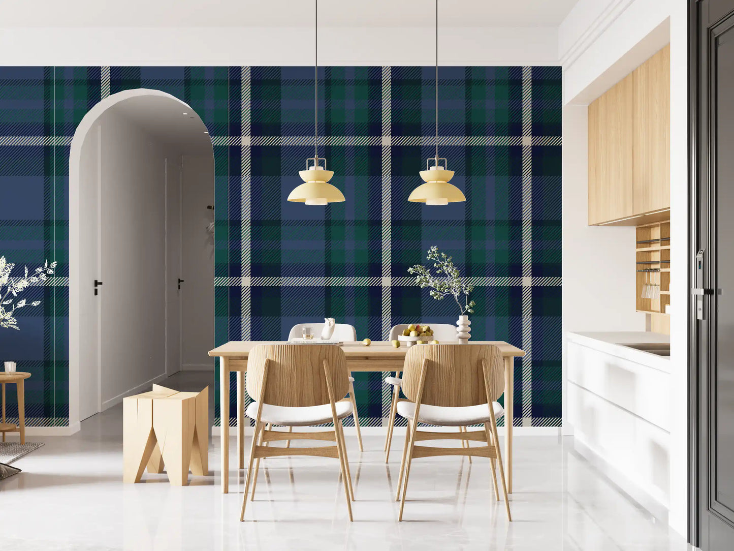 Papier peint à carreaux tartan Héritage