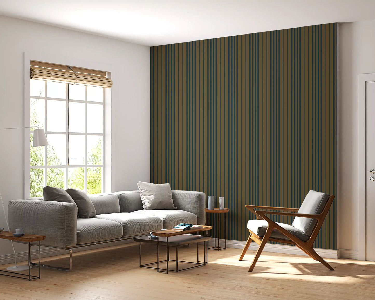 Modern Vertical Striped Pattern Wallpaper⁠