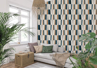 Abstract Geometric Vertical Panel Art Wallpaper⁠