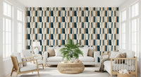 Abstract Geometric Vertical Panel Art Wallpaper⁠