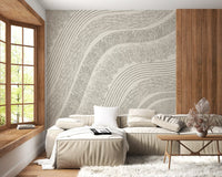 Murale da parete minimalista con incisione a linee fluide
