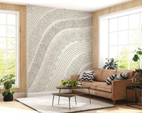 Murale da parete minimalista con incisione a linee fluide
