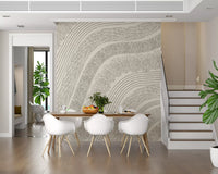 Murale da parete minimalista con incisione a linee fluide