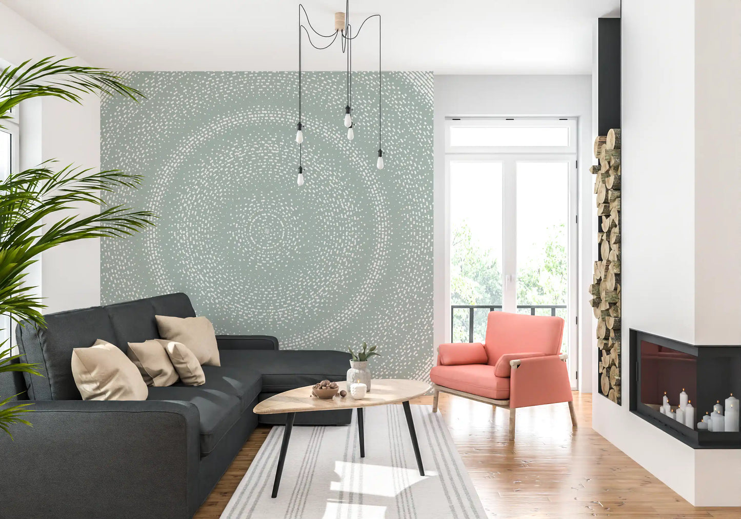 Minimalist Dot Radiance Wall Mural