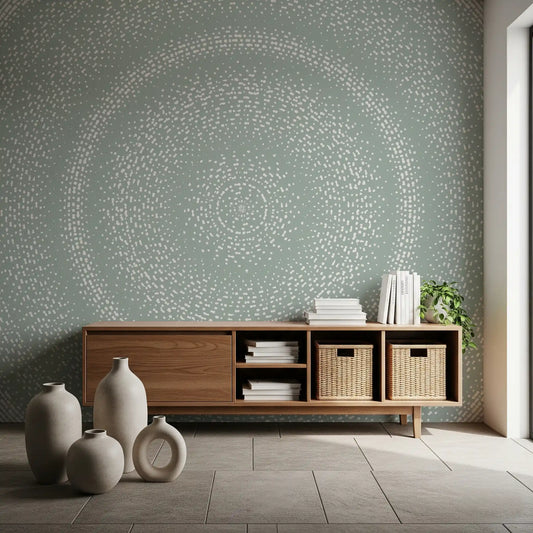 Minimalistische Punktstrahlen-Wandtapete