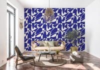 Abstract Cobalt Geometric Shapes Wallpaper⁠