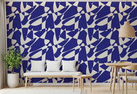 Abstract Cobalt Geometric Shapes Wallpaper⁠
