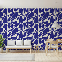 Abstract Cobalt Geometric Shapes Wallpaper⁠