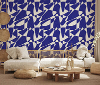 Abstract Cobalt Geometric Shapes Wallpaper⁠