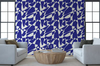 Abstract Cobalt Geometric Shapes Wallpaper⁠