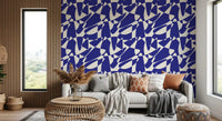 Abstract Cobalt Geometric Shapes Wallpaper⁠