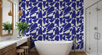 Abstract Cobalt Geometric Shapes Wallpaper⁠