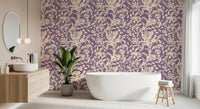 Papier peint silhouette botanique crème