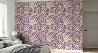 Papier peint silhouette botanique crème
