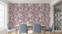 Papier peint silhouette botanique crème