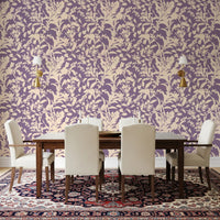 Papier peint silhouette botanique crème