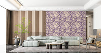 Papier peint silhouette botanique crème