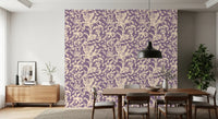 Papier peint silhouette botanique crème