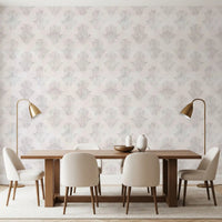 Tapet damasc gri minimalist, cu aspect periat