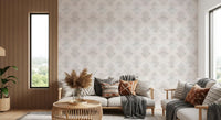 Tapet damasc gri minimalist, cu aspect periat