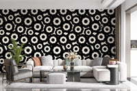 Papier peint à motif floral moderniste répétitif