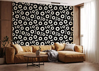 Papier peint à motif floral moderniste répétitif