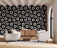 Papier peint à motif floral moderniste répétitif
