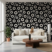 Papier peint à motif floral moderniste répétitif