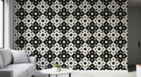 Papier peint à motif géométrique graphique en étoile rayonnante