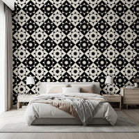 Papier peint à motif géométrique graphique en étoile rayonnante