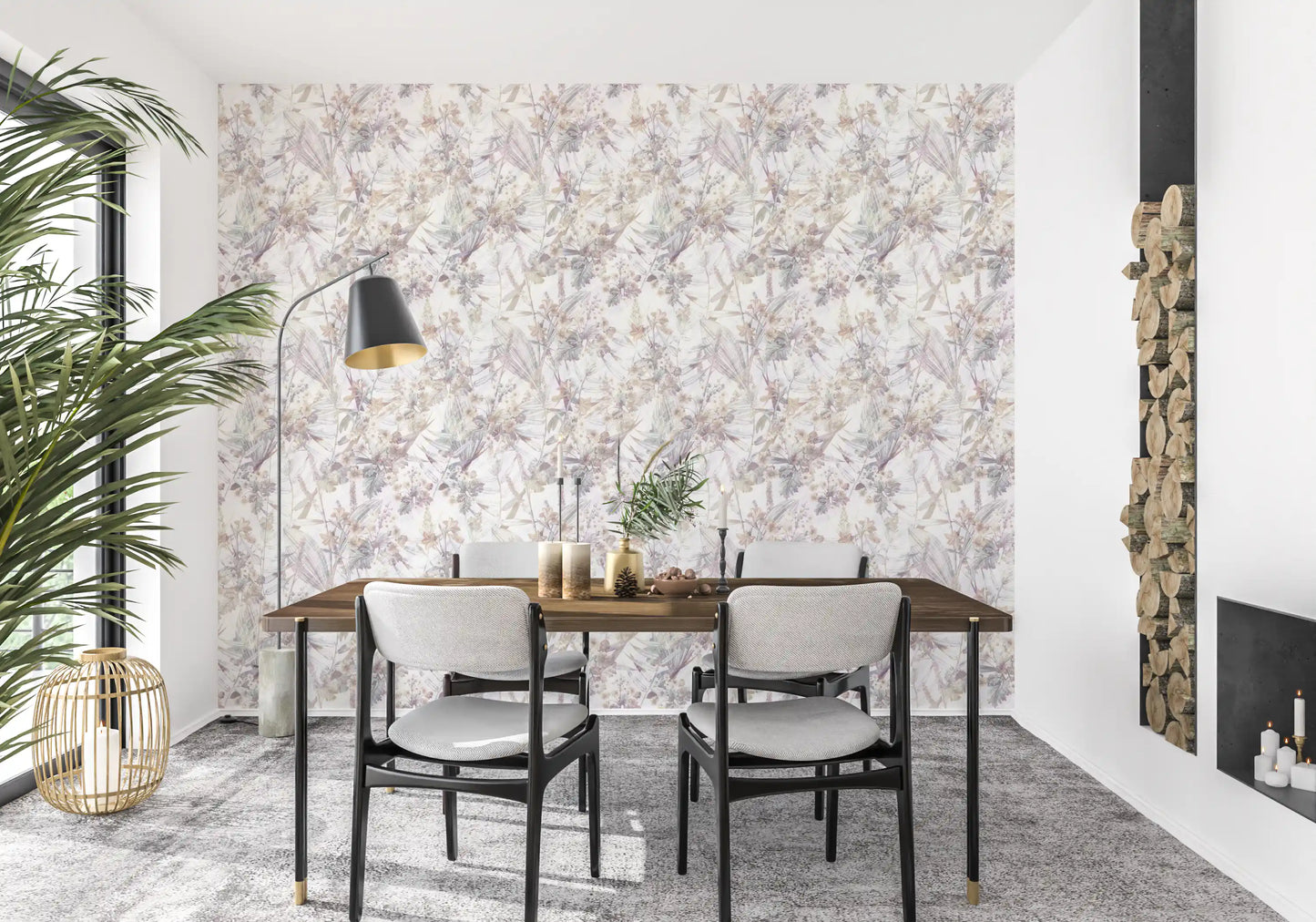 Ätherische Wiesenblüten-Tapete geschniegelt