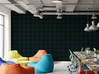 Tapeta w kolorze ciemnozielonym „Midnight Grid”