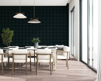 Tapeta w kolorze ciemnozielonym „Midnight Grid”