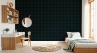 Tapeta w kolorze ciemnozielonym „Midnight Grid”