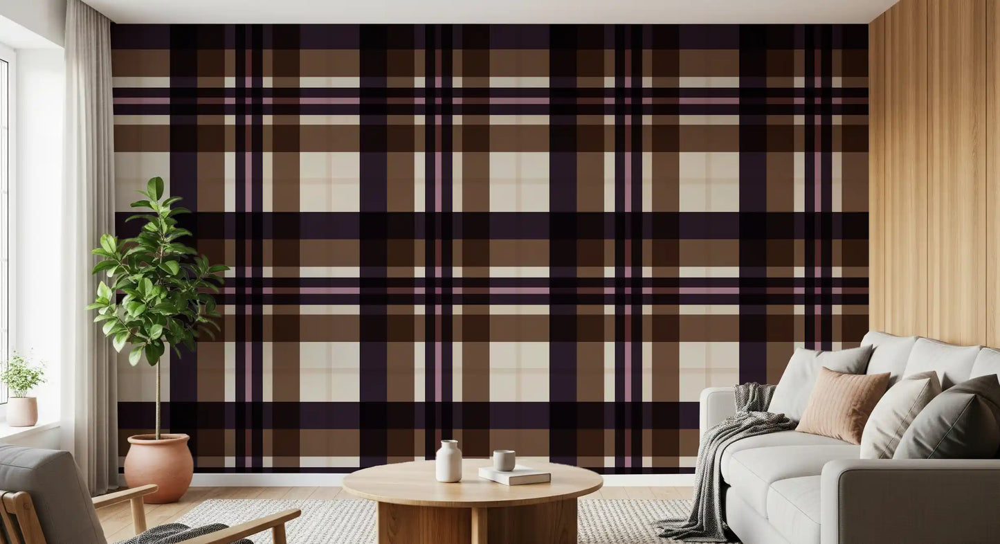 Klassische Tartan-Karo-Tapete