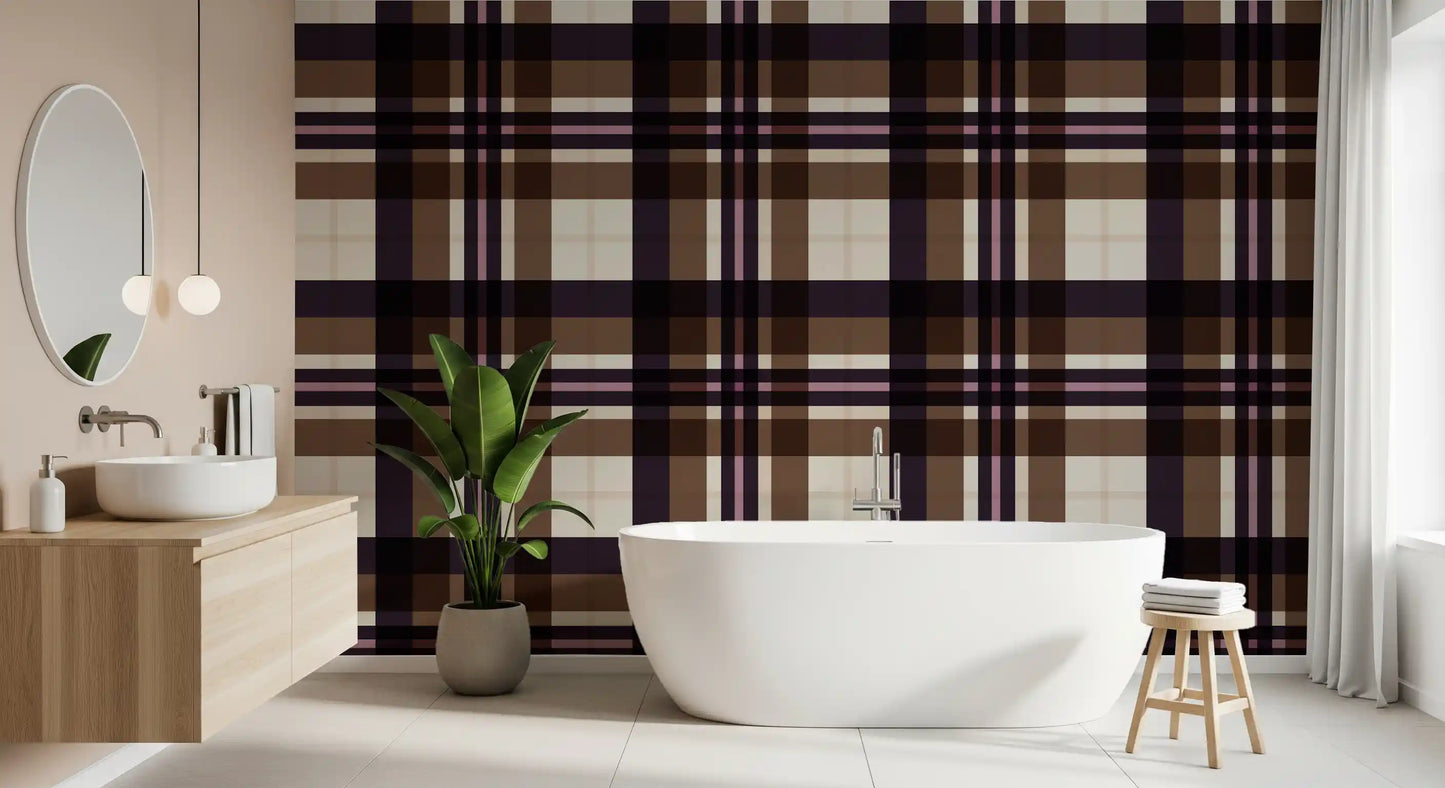 Klassische Tartan-Karo-Tapete