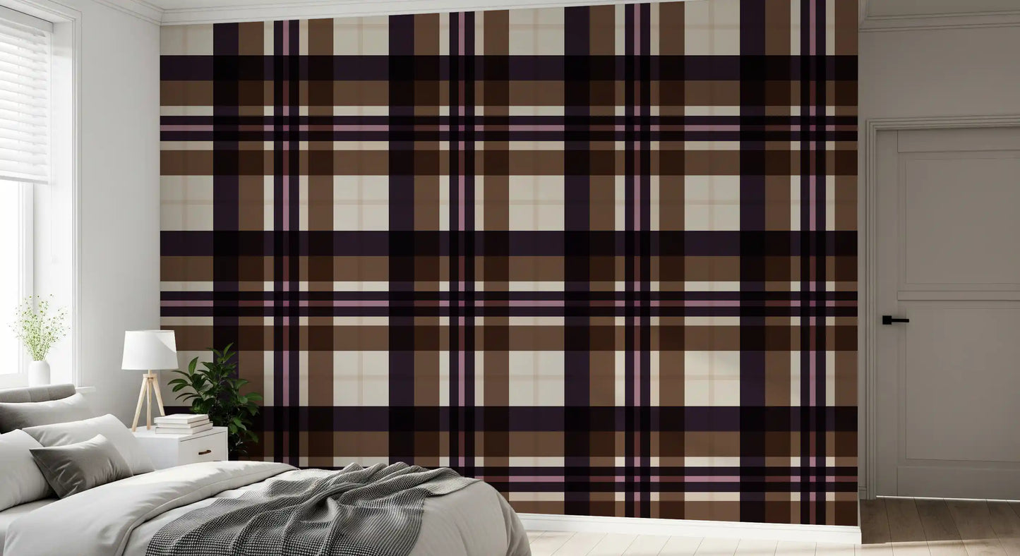 Klassische Tartan-Karo-Tapete