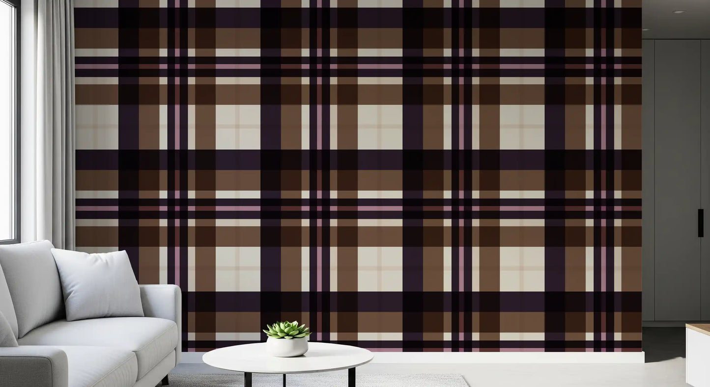 Klassische Tartan-Karo-Tapete