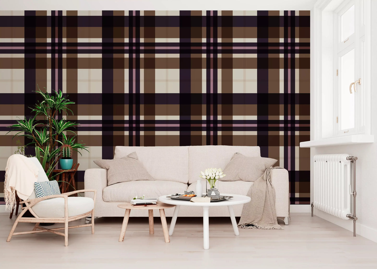 Klassische Tartan-Karo-Tapete