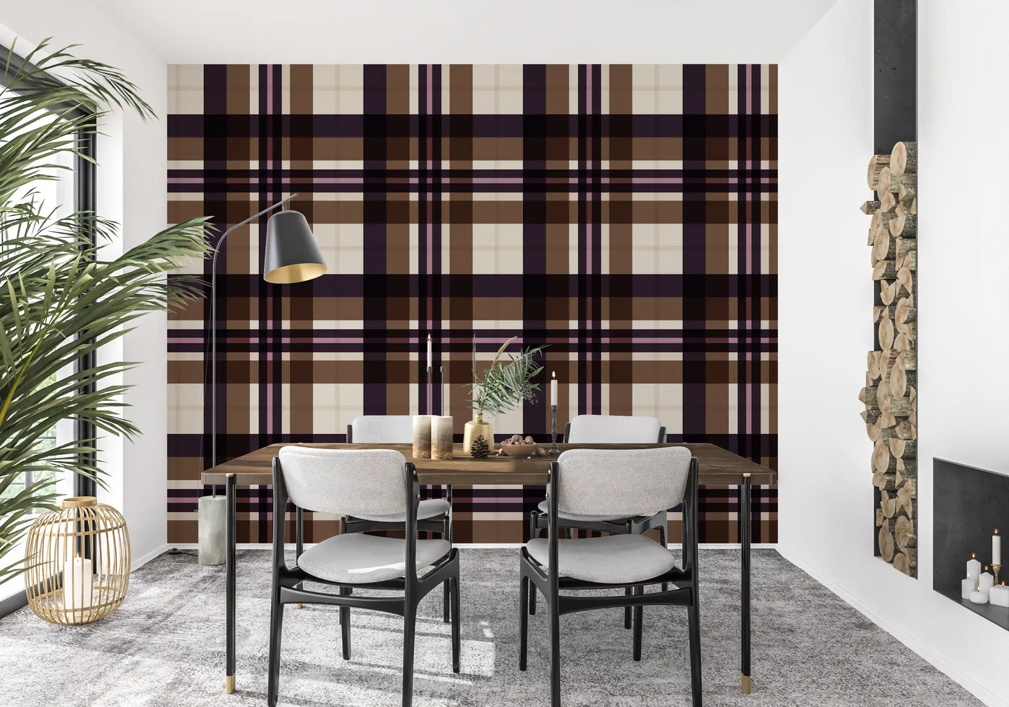 Klassische Tartan-Karo-Tapete
