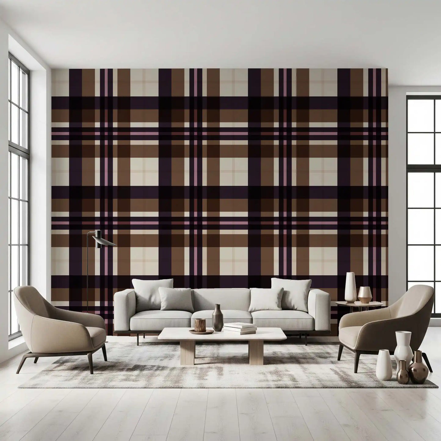 Klassische Tartan-Karo-Tapete