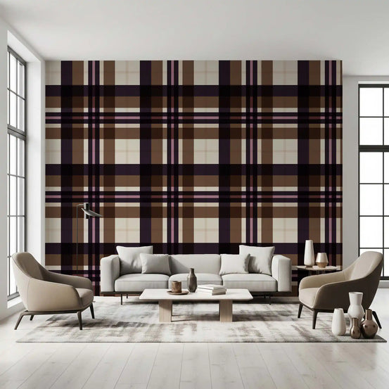 Classic Tartan Plaid Print Wallpaper⁠